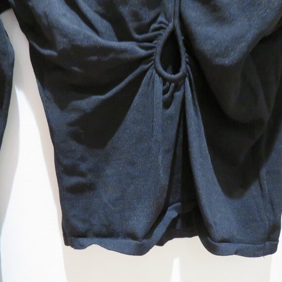 DISSH Monique Long Sleeve Knit Top in Black Cut Out Minimalist Evening - Size L - Picture 8 of 13